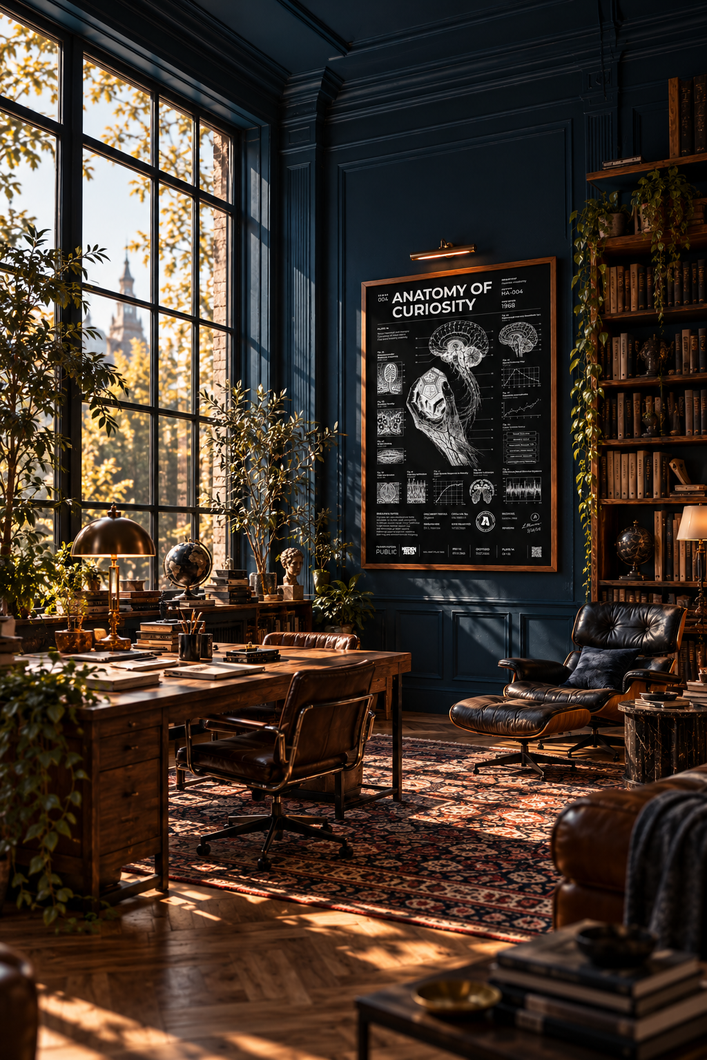 Anatomy of Desire — Negative Edition framed poster in a styled interior — lifestyle view 3