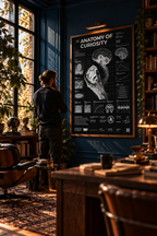 Anatomy of Desire — Negative Edition framed poster in a styled interior — lifestyle view 4