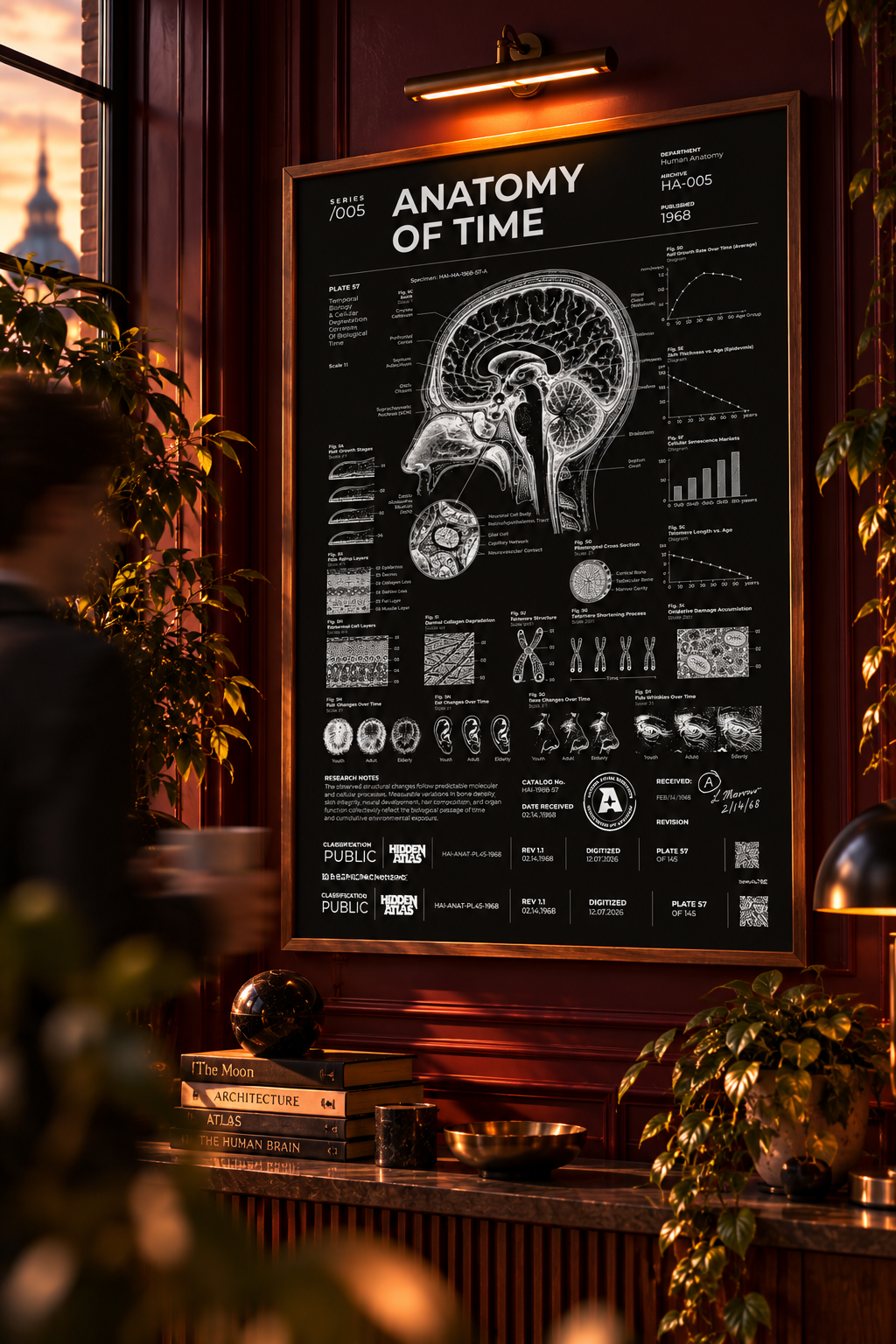 Close-up of Anatomy of Time — Negative Edition framed poster