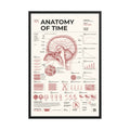 Anatomy of Time framed poster, black frame, 24 × 36 in