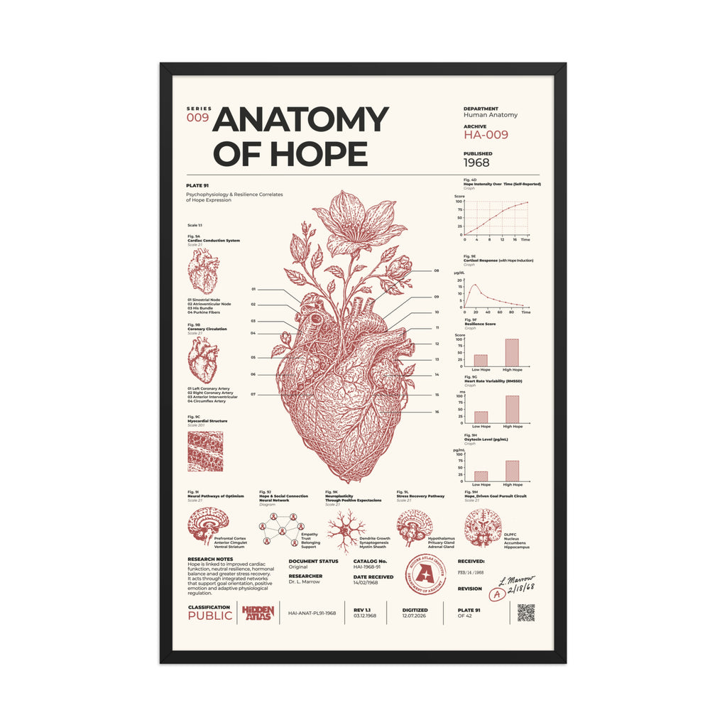 Anatomy of Hope framed poster, black frame, 24 × 36 in