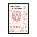 Anatomy of Dreams framed poster, black frame, 24 × 36 in