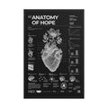 Anatomy of Hope — Negative Edition framed poster, black frame, 24 × 36 in
