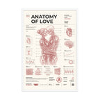 Anatomy of Love framed poster, white frame, 24 × 36 in